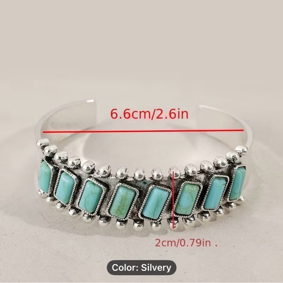 Silver and Turquoise Bracelet - Picture 8 of 8